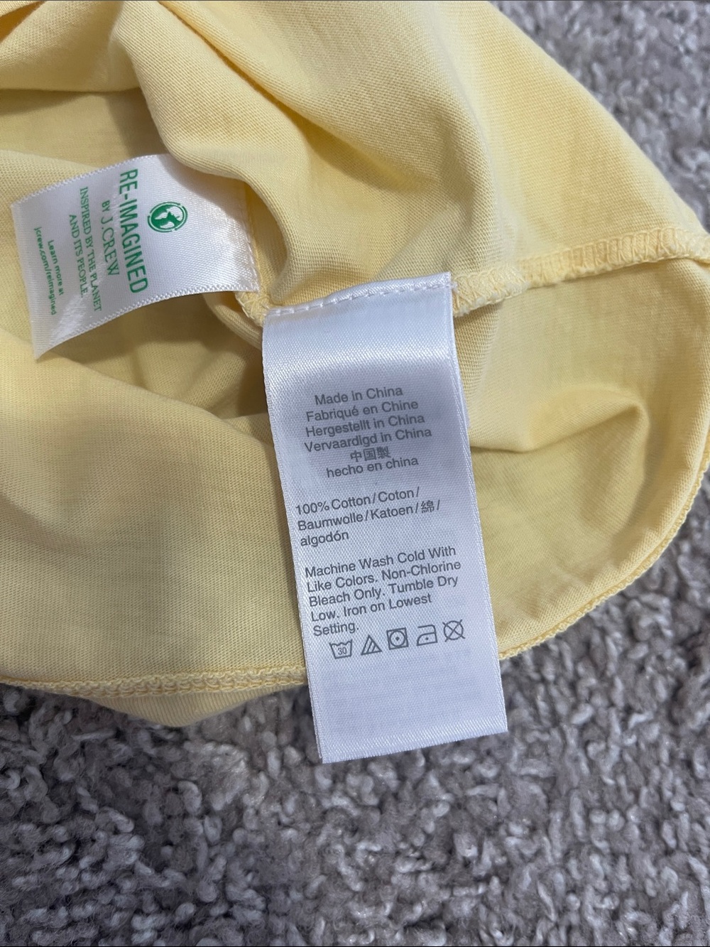 J. Crew Men’s Yellow Short-Sleeve Crewneck Tee - Picture 4 of 4